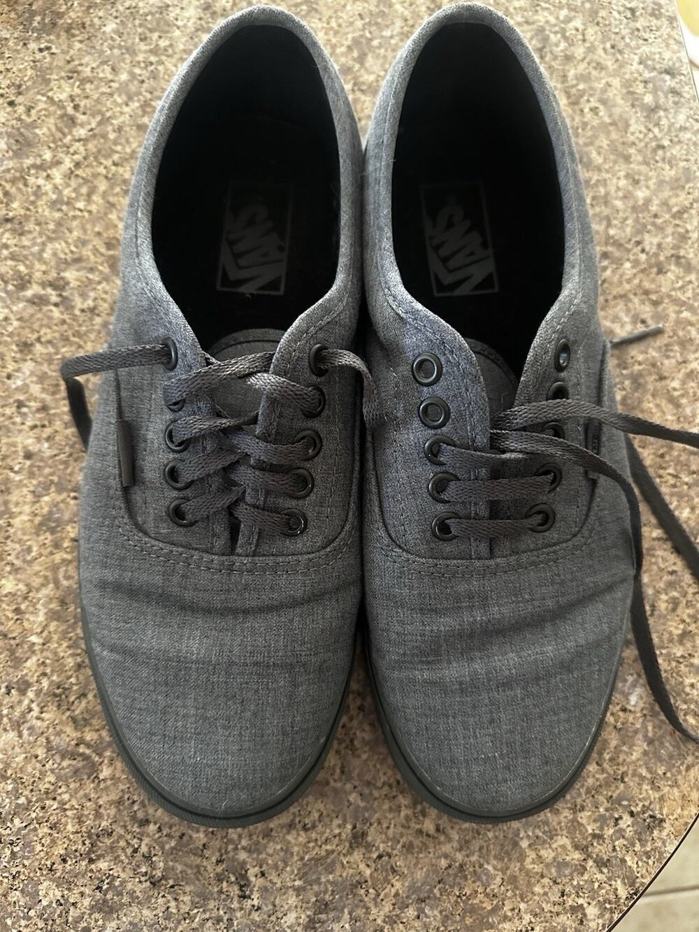 VANS Atwood Men's Sz 8 Skate Shoes Deluxe Skater City Athletic Biker Black/Gray